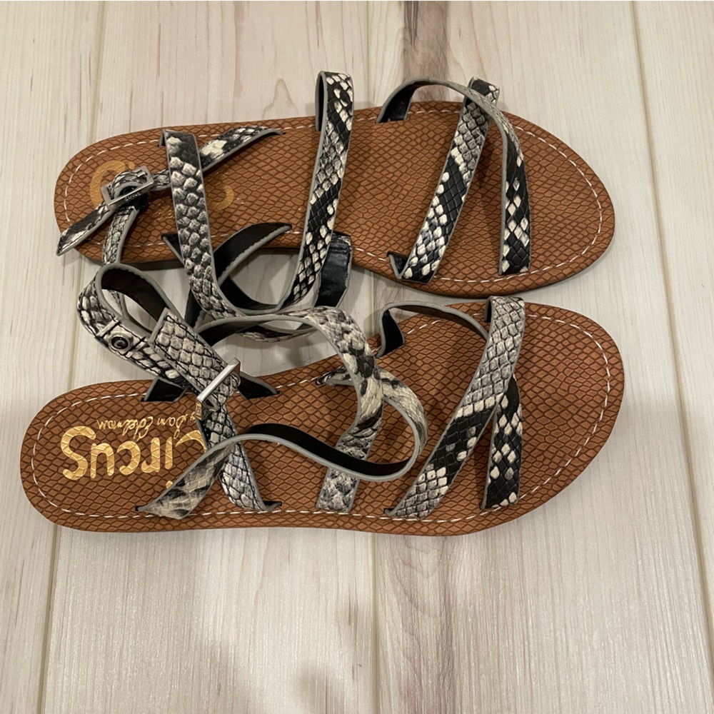 Circus by Sam Edelman Reptile Print Gladiator Sandals Shoes